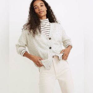 Madewell Women’s Cardigan Sweatshirt in Donegal Grey